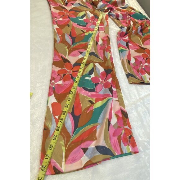 Charlie CWB Apparel Wide Leg Floral Womens Pants Sz M Poly Spandex With Pockets - Picture 7 of 10